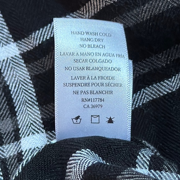 Rails Hunter Black White Plaid Button-Up Shirt Women XS Soft Easy Loose Comfy - Picture 9 of 12